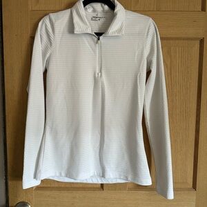 Nike Golf White Long Sleeve Fitted Polo Top